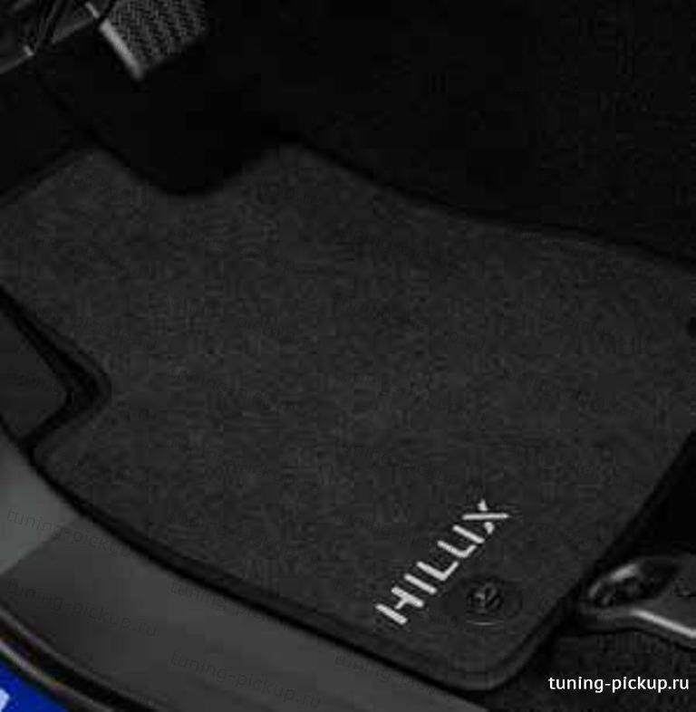 Коврики в салона текстильные 4 шт. цвет черный - Toyota Hilux 2015-2024 - Коврики