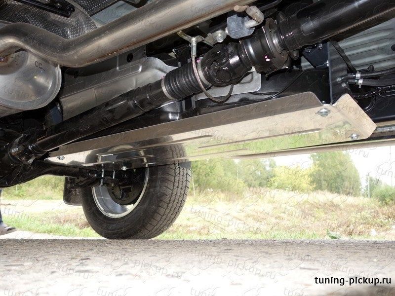 Защита бака (Алюминий) - Toyota Hilux 2015-2024 - Защита ДВС, РК, КПП, Т.Б.