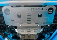 Защита Радиатора, ДВС, КПП, РК (2.4 TD, 2.8 TD) (Алюминий) - Toyota Hilux 2015-2024 - Защита ДВС, РК, КПП, Т.Б.