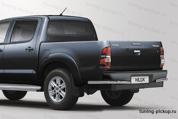 Защита задняя уголки d 60 (компл 2 шт.) - Toyota Hilux 2011-2015 - Защита заднего бампера