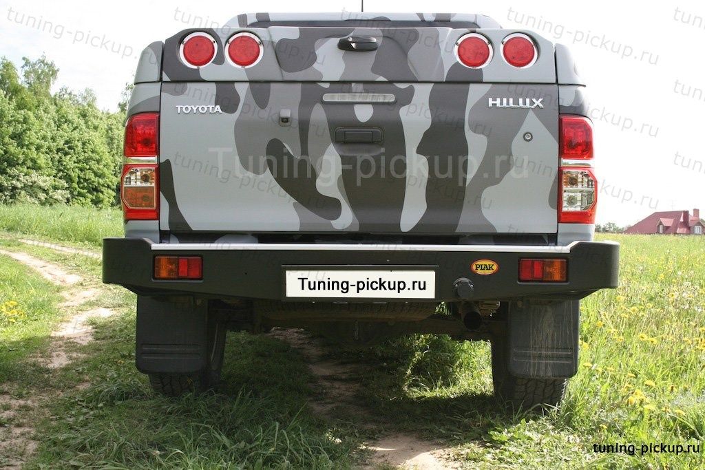 Бампер задний усиленный PIAK - Toyota Hilux 2011-2015 - Бампер задний
