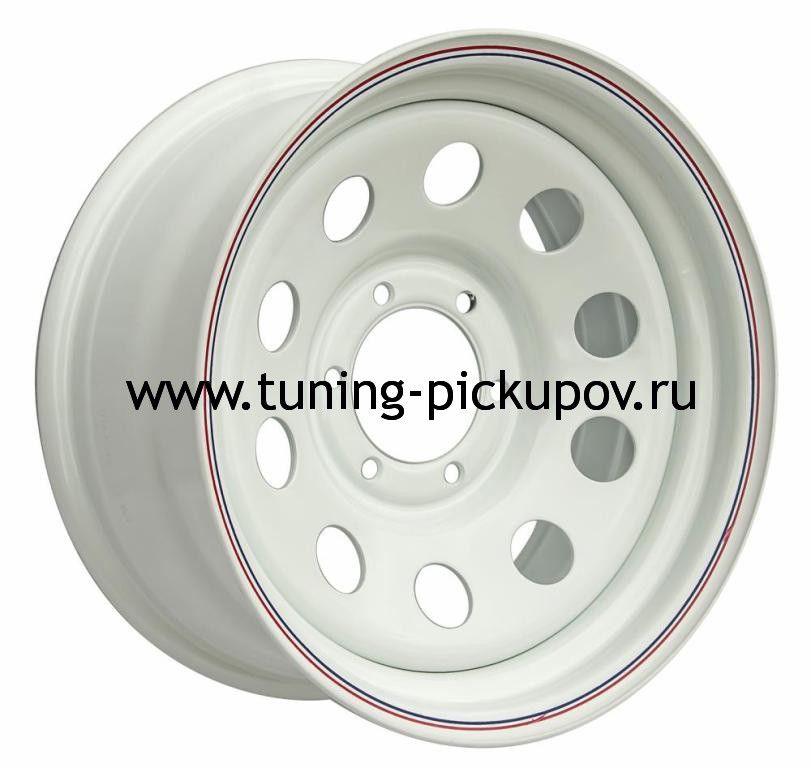 Диск стальной белый с колпаком ступичным 6×139,7 8xR16 d110 - Toyota Hilux 2011-2015 - Диски колесные