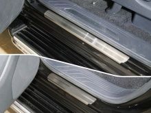 Накладки на пороги (лист шлифованный)  - Mercedes X-Class - Накладки