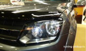 Защита передних фар прозрачная - Volkswagen Amarok - Дефлекторы