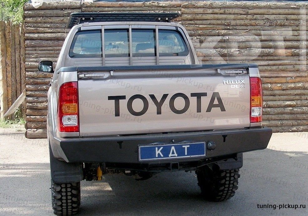Бампер задний усиленный KDT  - Toyota Hilux 2011-2015 - Бампер задний