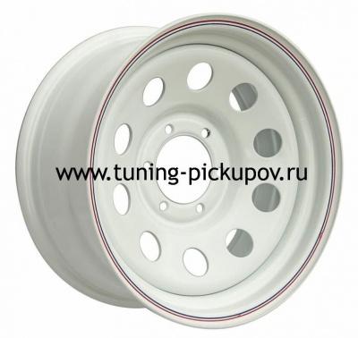 Диск стальной белый с колпаком ступичным 6×139,7 8xR17 d110 - Toyota Hilux 2011-2015 - Диски колесные - 