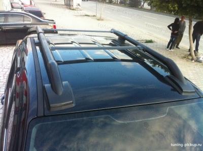 Рейлинги из алюминиевых труб Maxport Black  - Mazda BT-50 - Багажник на крышу - 