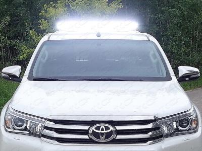 Дуга в кузов и защита заднего стекла 75х42 мм. со светодиодной фарой (для крышки ТСС) - Toyota Hilux 2015-2024 - Защитные дуги - 