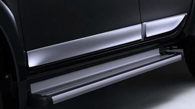 Накладки нижние на двери - Mitsubishi L200 2015-2024 - Хромированные накладки  - 